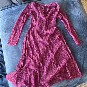 Vintage lacy purple dress